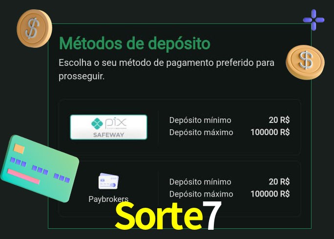 O cassino Sorte7 oferece uma grande variedade de métodos de pagamento